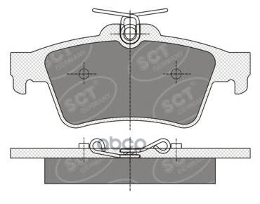 колод. торм.перед. FORD FOCUS II/III/KUGA II 13-/VOLVO V50/S40 04-/V40 13-/MAZDA 3 04-/09- SCT арт. sp357