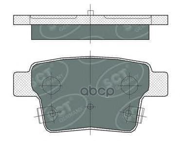 колод. торм.перед. FORD MONDEO III 00-07/JAGUAR X-TYPE 01-09 SCT арт. sp375