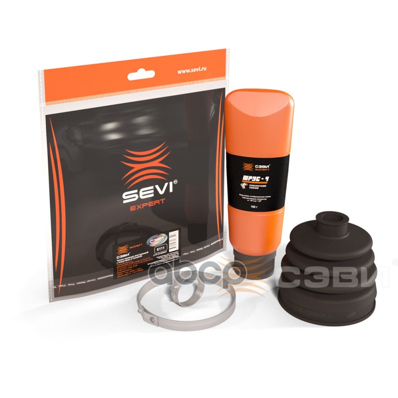 Чехол привода внутренний с хомутами и смазкой для а/м ВАЗ 2108-21099, 2110-2115, 1111, 1117-1 SEVI арт. 6111