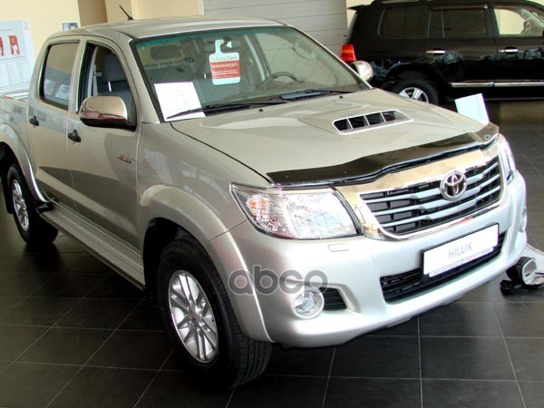 Дефлектор капота темный TOYOTA HILUX 2011-2015 / Тойота Хайлюкс SIM арт. NLD.STOHIL1112