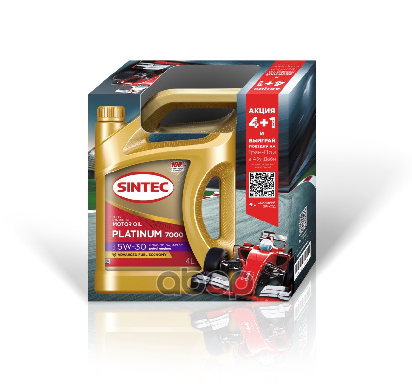 SINTEC Масло Моторное Синтетическое Platinum 7000 5W30 Sp, Gf-6A 4+1Л