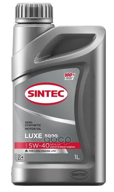 SINTEC Масло моторное синтетическое Luxe 5000 5W40 SL/CF, A3/B4 1л