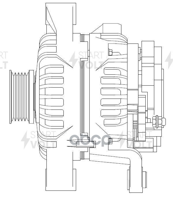 Генератор для а/м Opel Astra G (98-)/Zafira A (01-) 1.4i/1.6i 100A (LG 0561) STARTVOLT арт. lg-0561