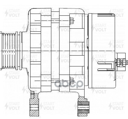 Генератор для а/м Лада Largus (12-)/Renault Logan (04-) 1.6i 90A (тип АвтоВАЗ) (LG 0900) STARTVOLT арт. LG0900