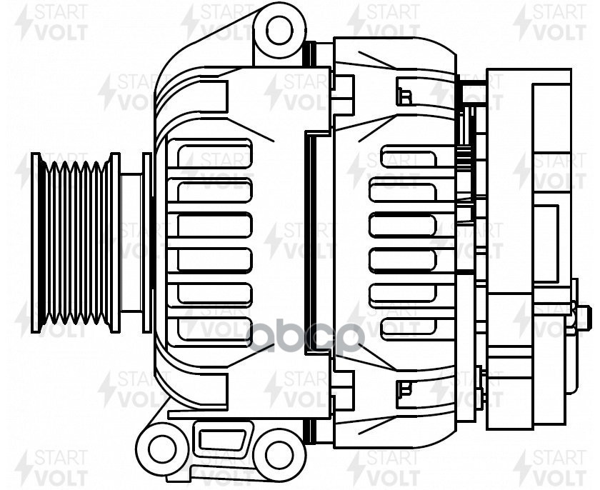 Генератор для а/м Renault Logan (04-)/Sandero (08-) 1.4i/1.6i 98A (LG 0928) STARTVOLT арт. LG0928