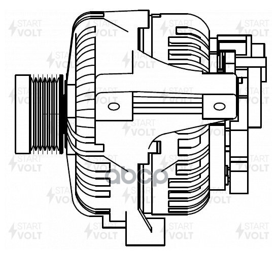 Генератор для а/м Volvo XC90 (02-) 2.4D/S60 (00-) 2.4i 160A (LG 1013) STARTVOLT арт. LG1013