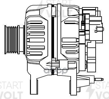 Генератор для а/м VAG Fabia II (07-)/Golf IV (97-)/Polo (09-) 1.4i 90A (LG 1825) STARTVOLT арт. LG1825