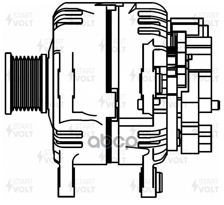 Генератор для а/м VAG Touareg (02-)/Transporter T5 (03-) 2.5TDi 150A (LG 1831) STARTVOLT арт. LG1831