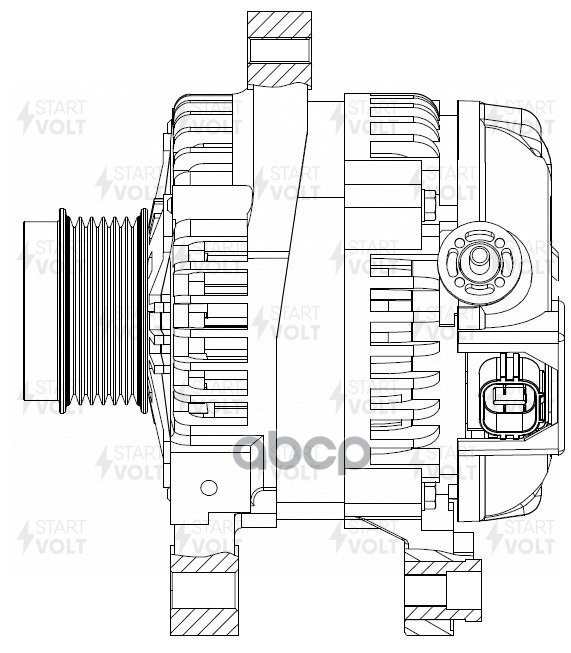 Генератор для а/м Toyota Rav 4 (06-)/Avensis T270 (09-) 2.0i 100A LG 1944 STARTVOLT арт. LG1944