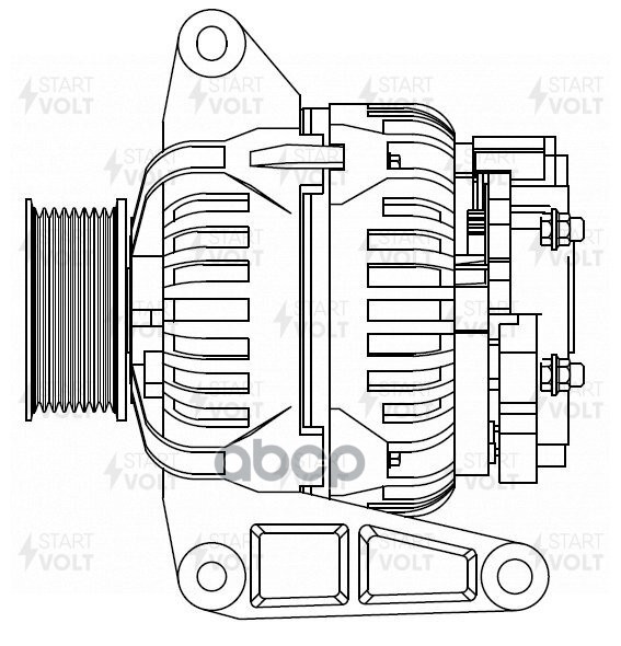 Генератор для а/м DAF XF 12- с дв. MX-13 355 80A LG2809 STARTVOLT арт. LG2809