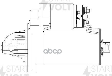 Стартер для а.м ГАЗ 2705,2752,2217,3302 c дв. Steyr 560 2кВт LSt 0327 STARTVOLT арт. LSt0327