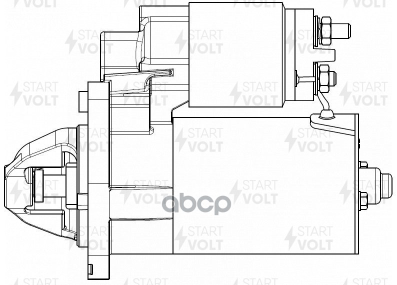 Стартер для а/м Fiat Albea (00-)/Doblo (01-) 1.6i 1,1кВт LSt 1618 STARTVOLT арт. LSt1618