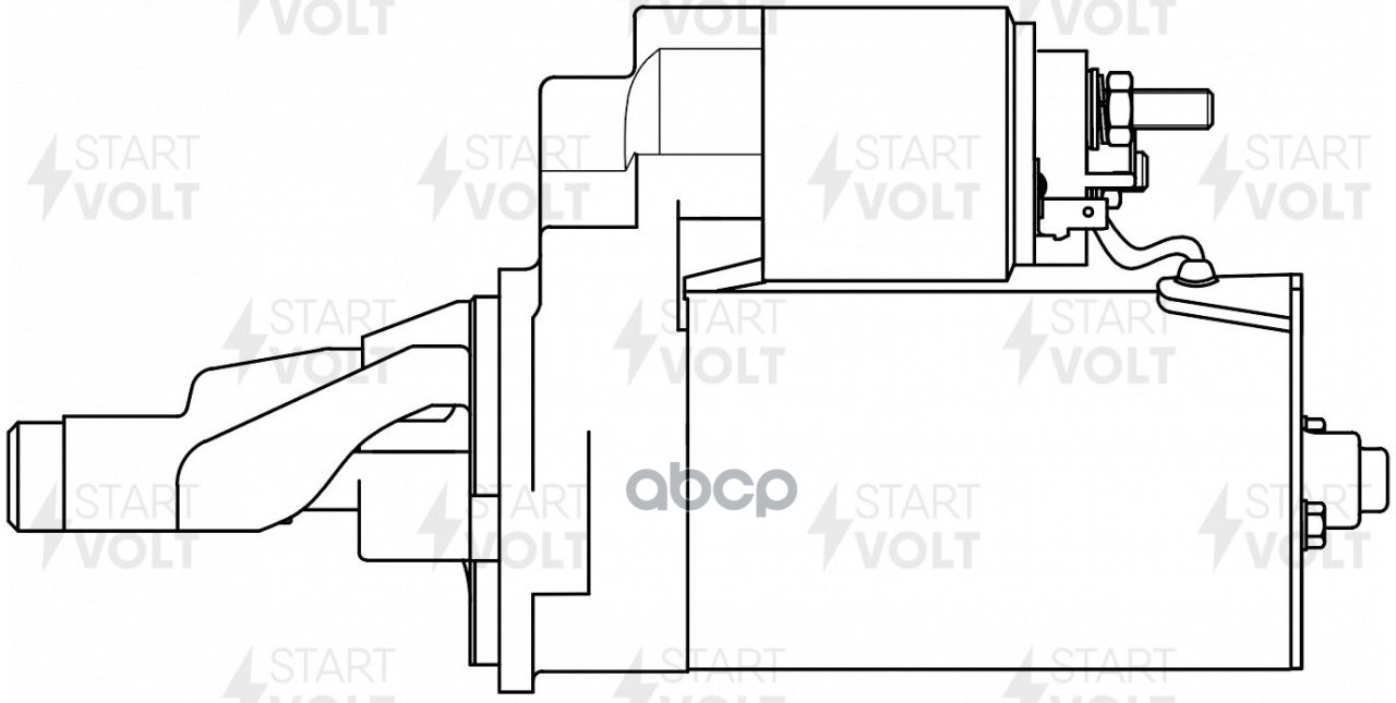 Стартер для а/м VAG A6 (97-)/A4 (97-)/A8 (97-) 2.5TDI 2кВт (LSt 1862) STARTVOLT арт. LST1862