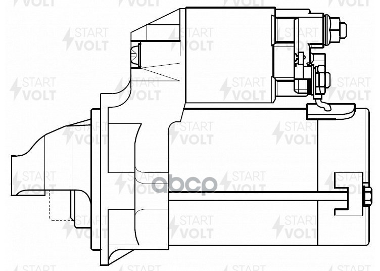 Стартер для а/м Toyota Corolla E120 (01-)/Rav 4 A20 (00-) 1.8i 1,5кВт (LSt 1908) STARTVOLT арт. LST1908