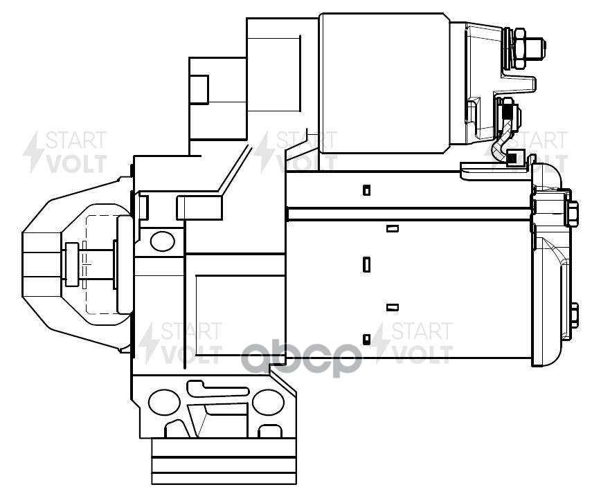 Стартер для а/м BMW 5 G30 16-/X3 G01 17- 2.0T AT 1,7кВт LSt 2617 STARTVOLT арт. LSt2617