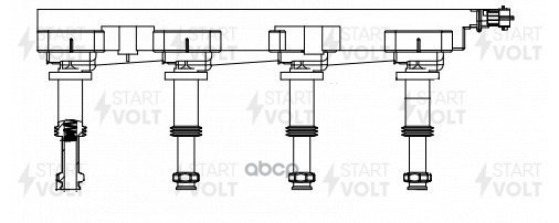 Катушка зажигания для а/м Opel Vectra C (02-)/Zafira B (05-) 2.2i SC 2102 STARTVOLT арт. SC2102