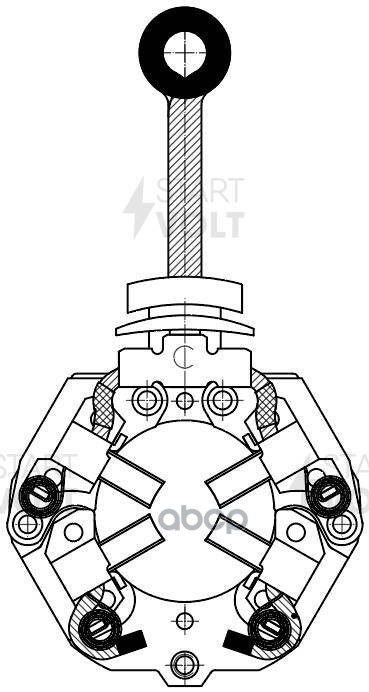 Узел щеточный стартера для а/м Subaru Forester SJ (12-) 2.0i CVT/Mitsubishi Outlander II (06-) 3.0i STARTVOLT арт. vbs-1510