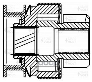 Привод стартера (бендикс) для а/м Renault Duster (10-) K4M 1.6i (тип Mitsubishi) (VCS 0915) STARTVOLT арт. VCS0915