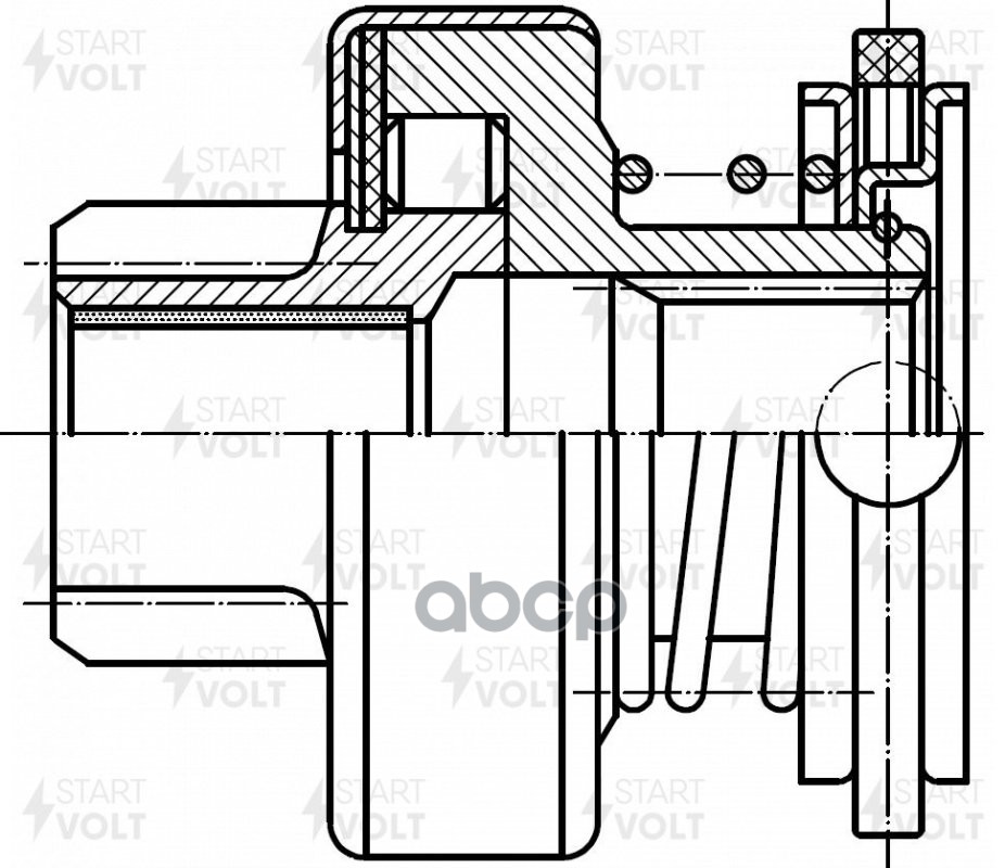 Привод стартера (бендикс) для а/м BMW X5 (06-) 3.0i /5 (05-) (09-) 2.5i/3.0i (VCS 2601B) STARTVOLT арт. VCS2601B