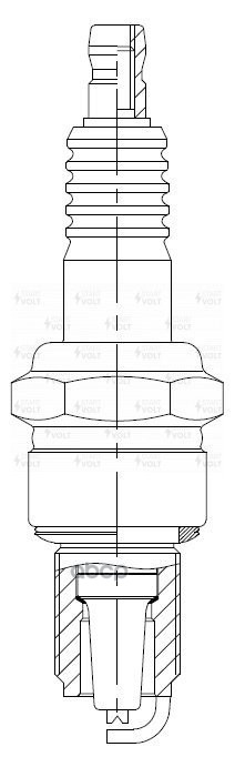 Свеча зажигания для а/м Лада 2101-2108 карб. (зазор 0 7мм  с резистором) (VSP 0105) STARTVOLT арт. vsp-0105