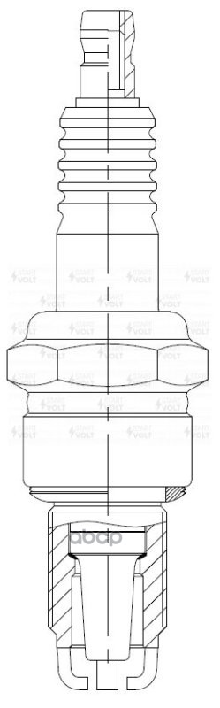 Свеча зажигания для а/м Лада 2110-2112 (зазор 1мм, 3-х электродные, с резистором) 8клап. (VSP 0109) STARTVOLT арт. VSP0109