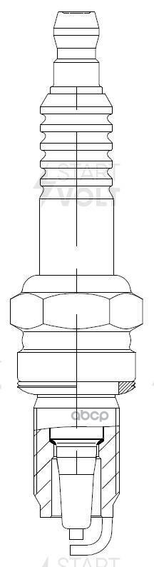 Свеча зажигания для моторной техники Evinrude/Jonson/Mercury ан. DCPR7E STARTVOLT арт. VSP3508