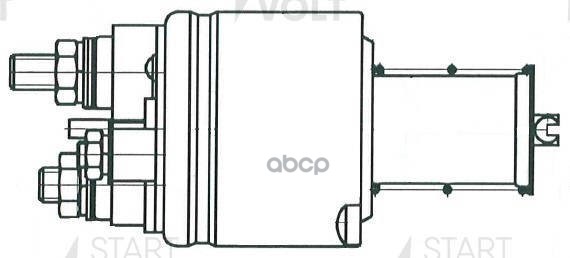 Реле втягивающее стартера для а/м Ford Focus II (04-)/Focus III (10-) 1.6i (тип VALEO) STARTVOLT арт. VSR1015