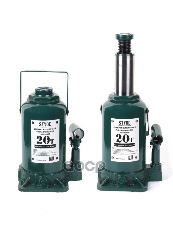 Домкрат Бутылочный 20Т (225-450 Мм) Stvol STVOL арт. sdb20450