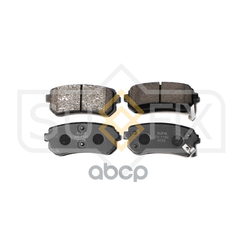 Колодки тормозные задние HYUNDAI Accent(MC) 05 / i30, KIA Ceed/Pro Ceed/Rio II 05 SX-1182 SUFIX арт. SX-1182