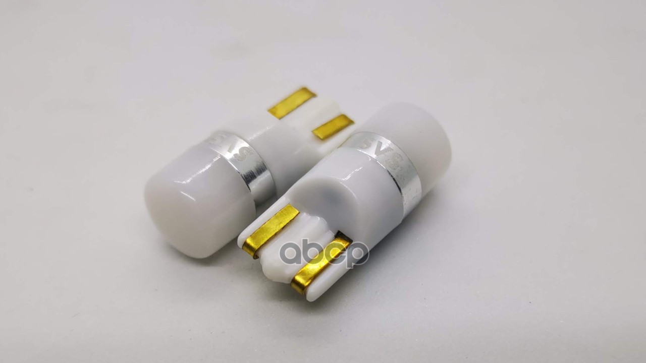 Лампа светодиодная 12V W5W 0.8W 85lm T10 6000K SVS LED 2 шт. DUOBOX Chip 3030, 1SMD, биполярные 0240433005 SVS арт. 0240433005
