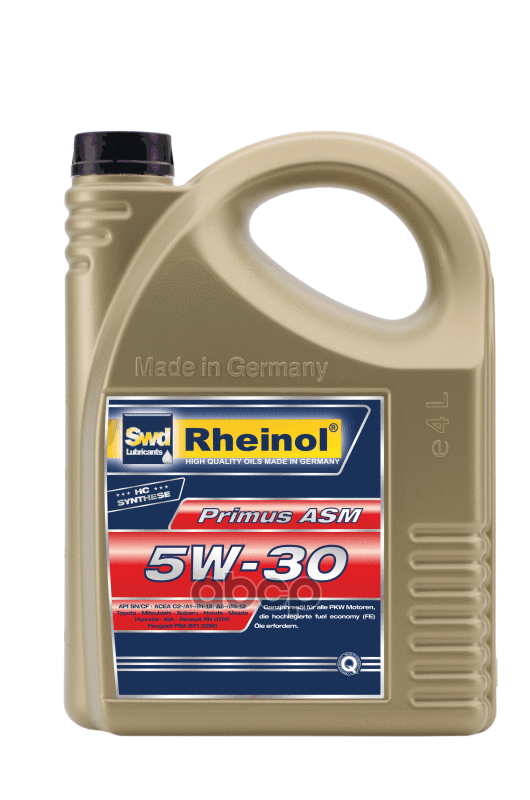 SWD Rheinol Масло моторное. Primus ASM 5W-30 (4L)