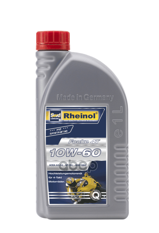 Масло мотор Fouke 4T 10W-60 (1л) синт. для мотоциклов SWD Rheinol арт. 32360,180