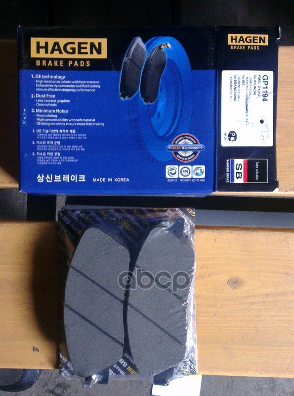 Колодки передние HYUNDAI SANTA FE II 06-12, KIA SORENTO II 09- GP1194 Sangsin brake арт. GP1194