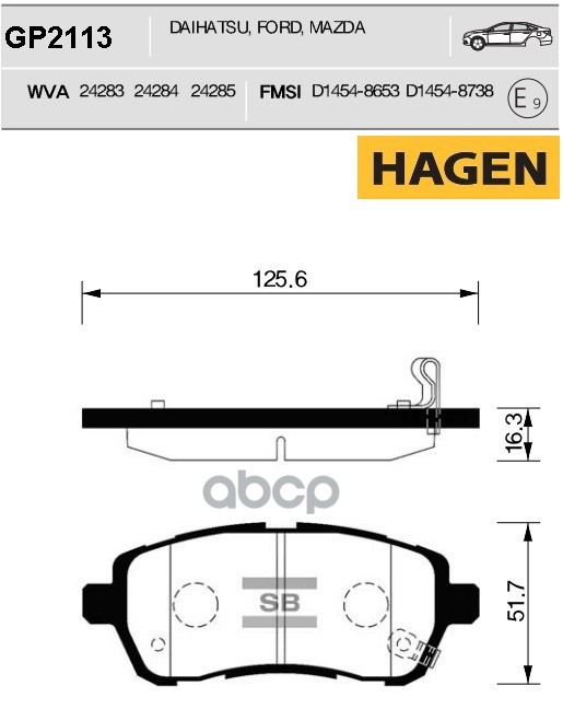 Колодки тормозные дисковые GP2113 Sangsin brake арт. GP2113