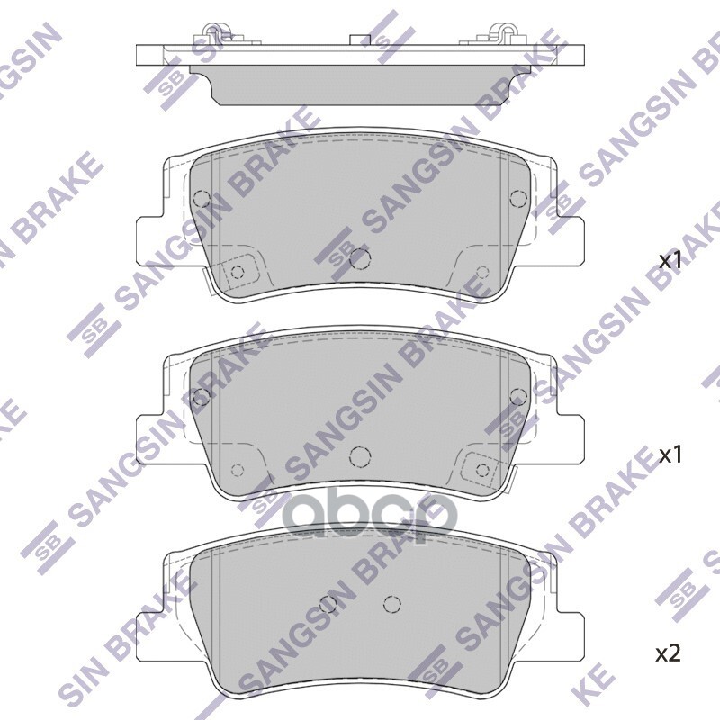 Колодки Задние 58302-L1a00 Sp4335 Hp4335 Sangsin Brake Hp4335 Sangsin brake арт. HP4335