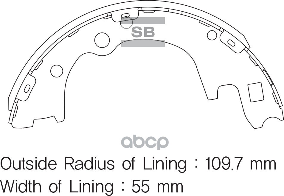 Колодки торм.бараб. комплект 4 шт. шт. Hi-Q HYUNDAI PORTER II Sangsin brake арт. sa135