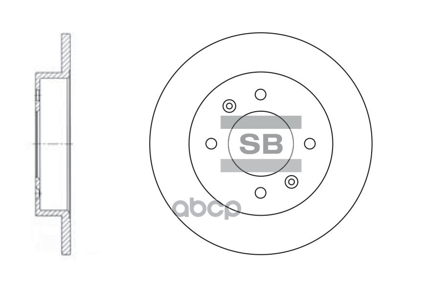 Диск тормозной HYUNDAI ELANTRA XD 00/LANTRA задний SD1017 Sangsin brake арт. SD1017