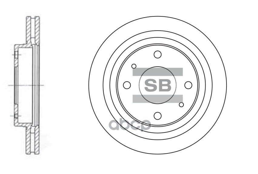 Диск тормозной передний Серия:HI-Q Диаметр:257мм. HYUNDAI ELANTRA III седан (XD), HYUNDAI MATRIX (FC Sangsin brake арт. SD1045