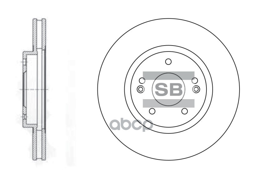 Диск тормозной Hyundai Sante Fe/Trajet 2.4/2.7 00 SD1060 Sangsin brake арт. SD1060