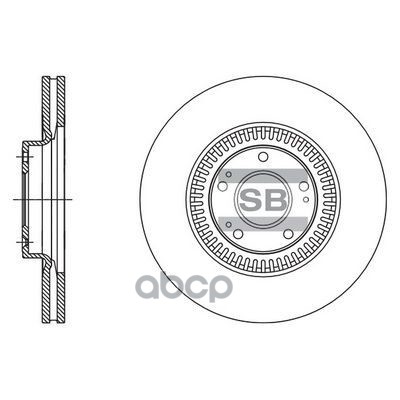 Диск тормозной SD1127 (51712-3M700) Sangsin brake арт. SD1127
