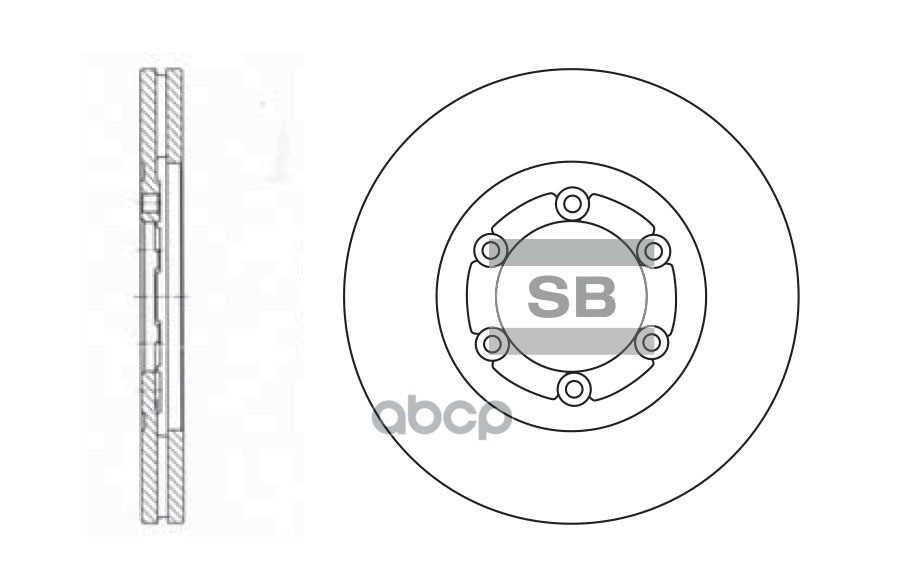 Диск тормозной передний KIA Bongo II 2003- /Vent D261mm SD2008 Sangsin brake арт. SD2008