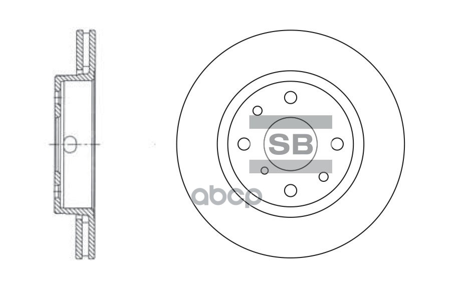 Диск тормозной передний KIA SEPHIA / SHUMA Sangsin brake арт. sd2015