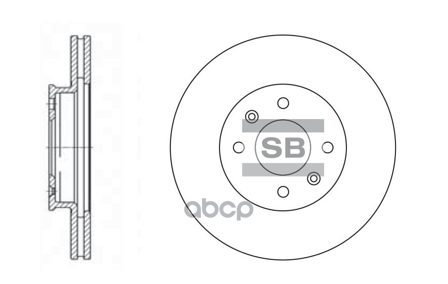 Диск тормозной HYUNDAI ACCENT 05-/i20 08-/KIA RIO II 05- передний вент. SD2028 Sangsin brake арт. SD2028