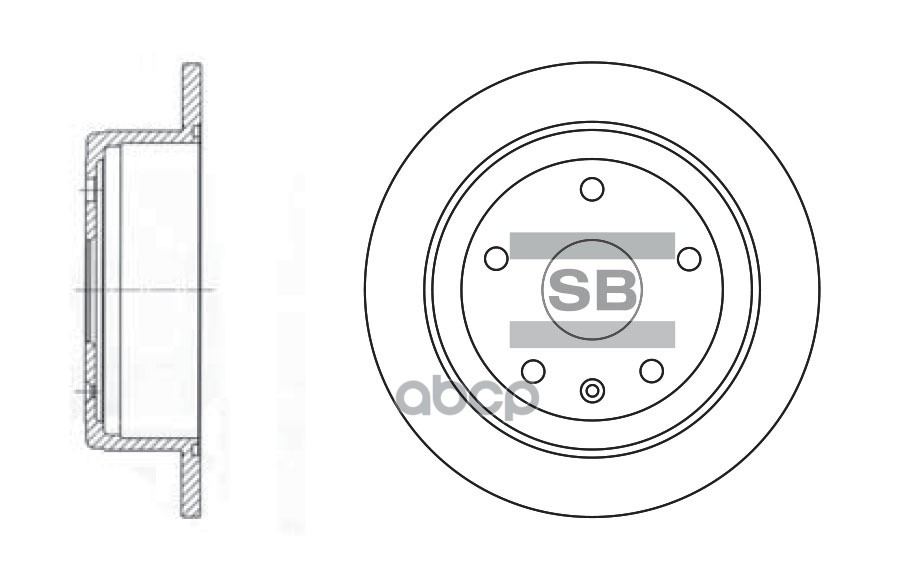 Диск тормозной задний SANGSIN BRAKE SD3022 Sangsin brake арт. SD3022