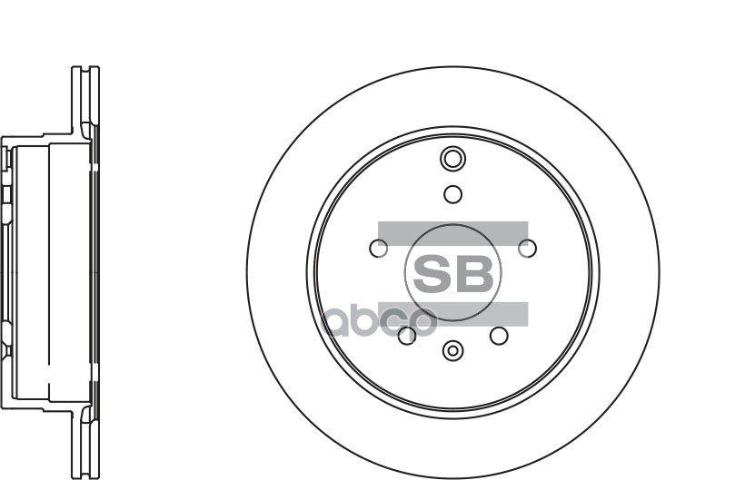 Диск тормозной CHEVROLET CAPTIVA/OPEL ANTARA 06- задний вент.D 303мм. SD3039 Sangsin brake арт. SD3039