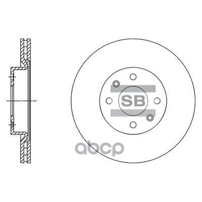 Диск тормозной передний RENAULT LOGAN SD3061 Sangsin brake арт. SD3061