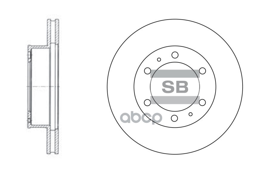 Диск тормозной TOYOTA HILUX 06- передний вент.D 297мм. SD4011 Sangsin brake арт. SD4011
