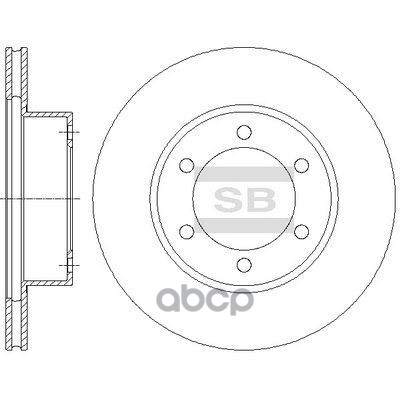 Диск тормозной (Спереди) Toyota Land Cruiser Prado (J90) 96-02 / 4Runner 95-02 Sangsin brake арт. SD4038