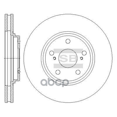 Диск тормозной (Спереди) Lexus RX 97-03 / Toyota Camry 01-06 Sangsin brake арт. SD4047
