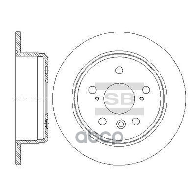 Диск тормозной задний TOYOTA CAMRY V10/V20 91-01, WINDOM 96-01, LEXUS ES300 91-97 SD4074 Sangsin brake арт. SD4074